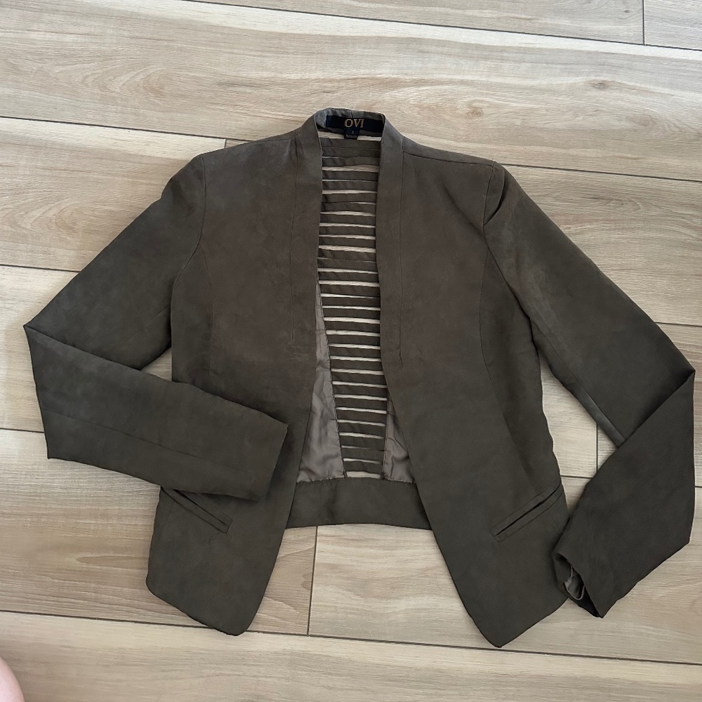 Dark Brown Casual Trendy Blazer